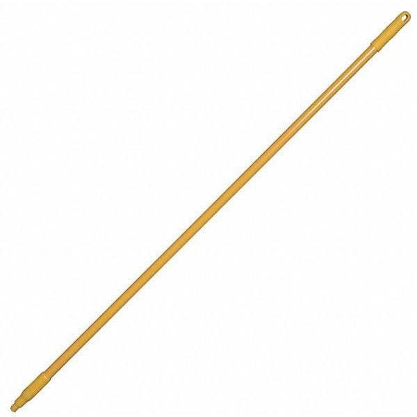 Broom Handle,Fiberglass,Yellow,57-3/4"