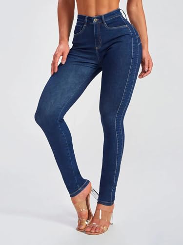 Women's Soft Stretchy High Rise Skinny Jeans2