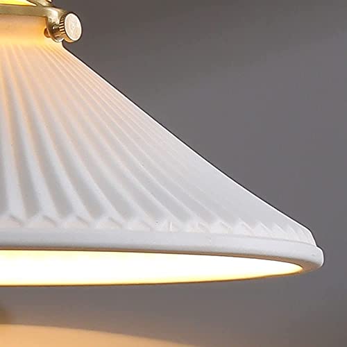 Wfzrxfc Postmodern Simple Bedside Hanging Fixture Lighting Nordic White Ceramic Pendant Lamp Single Head Adjustable Bedroom Chandelier Japanese Retro Ceiling Light Bedroom/Bedside/Dining Table/Aisle #TOP6