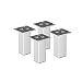 Produktbild sossai® Exklusiv - Aluminium Möbelfüße | E4MF-N | 4er Set | Höhe: 200mm | Farbe: Aluminium