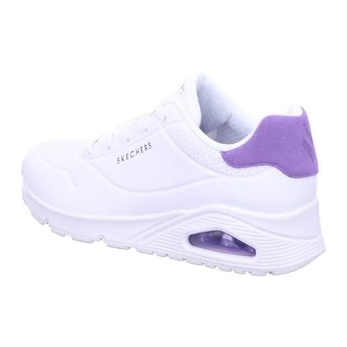 Image of Skechers Women's Uno-pop Back, White /Purple, 9