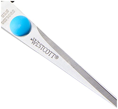 Westcott E-30252 00 Schere Easy Grip Lefty rostfrei, gerade, symmetrisch, 13 cm/5", für Linkshänder, blau/schwarz - Image 4