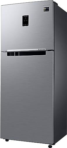 Image of Samsung 363 L, 3 Star, Convertible 5-in-1, Digital Inverter with Display, Frost Free Double Door Refrigerator (RT39C553ES8 /HL, Silver, Elegant Inox)