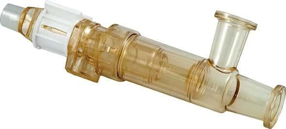 lab-cleaned Steam-in-Place Connector, Two Cycle, Polysulfone with Polycarbonate Sleeve, 1/2" ID x 3/4" x 3/4" lab-cleaned ; 1/Each