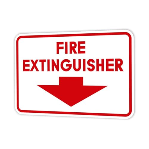 Image of Signs ByLITA Classic Framed Fire Extinguisher (White /Red) - X-Large
