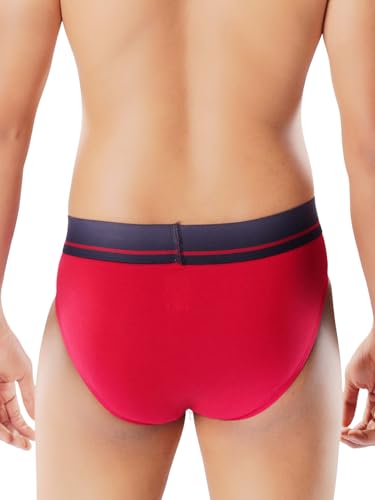 Image of CRUSOE Men's Antimicrobial Super Combed Cotton Fashion Brief - Pack of 2 | Breathable, Soft Stretch Fit Underwear | Tag-Free, Odor Control Innerwear