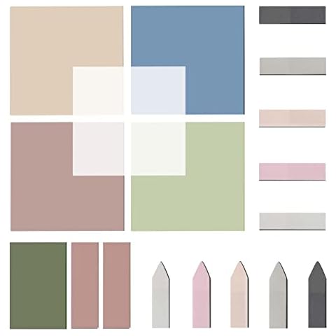 800Pcs Transparent Sticky Notes, Self-Adhesive Cute Clear Sticky Tabs Set for Annotation Books,Page Markers,Index-Aesthetic School Study Supplies Cover