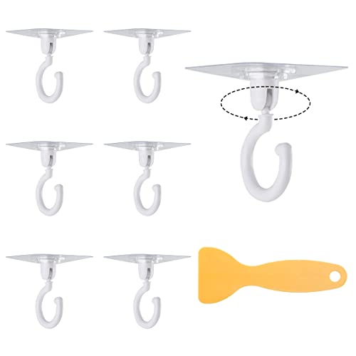 TMBMLPP Haken Selbstklebend 360°, 6 PCS Klebehaken Transparent, Deckenhaken Selbstklebend, Starke Klebehaken, Wasserfeste Wand Haken Selbstklebend, für Handtuch, Schlüssel, Küchenutensilien | 3 kg MAX Cover