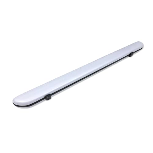 DouscsChart White Violin & Viola Bow Case Hard Bow Case with Thick Padding Carbon Fiber Material Lightweight Strong Protection for 4/4 Violin Bows Viola Bows Travel Safe