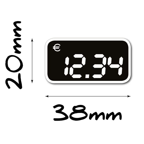 Selbstklebende Preismarker, anpassbare Preise, verschiedene Münzen, Euro Pfund Dollar, Zloty, schwedische Krone, türkische Lira, automatische Händler, Tabaklisten, Barregale (100)