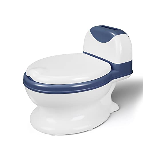 Pot pour Enfants Potty, Mini Toilettes pour Enfants, Siège de Toilette avec bac Amovible, Toilettes pour bébés Antidérapant avec Coussin Confortable (Bleu) Cover