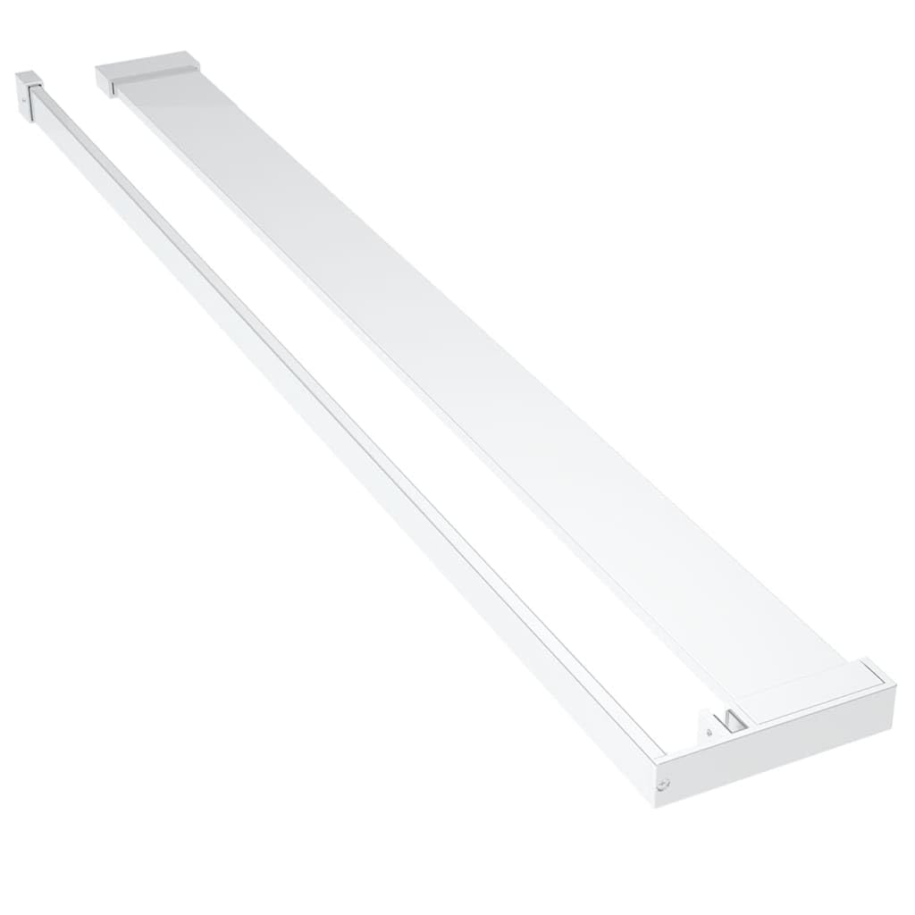 Mampara Ducha con Estante Vidrio ESG y Aluminio Cromo 90x195 cm, Mampara Bañera, Mampara Baño Ducha, Cabina De Ducha, Mampara Baño - 3185498