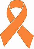 Barking Sand Designs Orange Kidney/Leukemia Cancer Ribbon Awareness - Die Cut Vinyl Window Decal/Sti