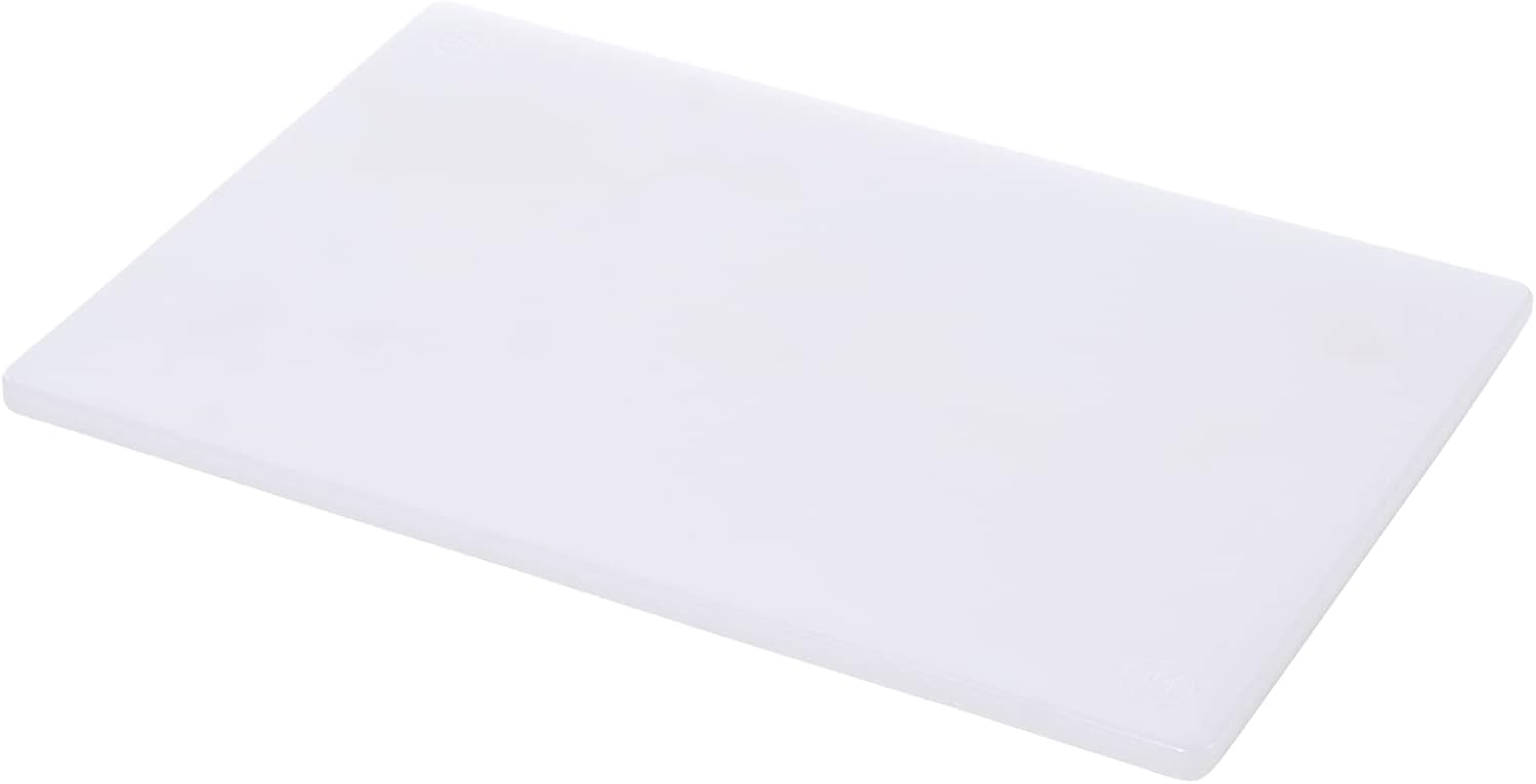 Commercial Plastic Cutting Board, NSF – 18 x 12 x 0.5 inch (White)