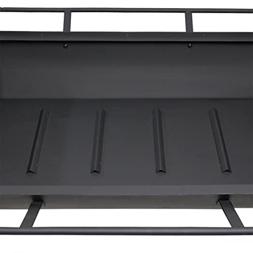 Sunnydaze 36-Inch Northland Steel Outdoor Fire Pit with Grill - Outdoor Fireplace with Cooking Grate, Spark Screen, Cover, and Poker
