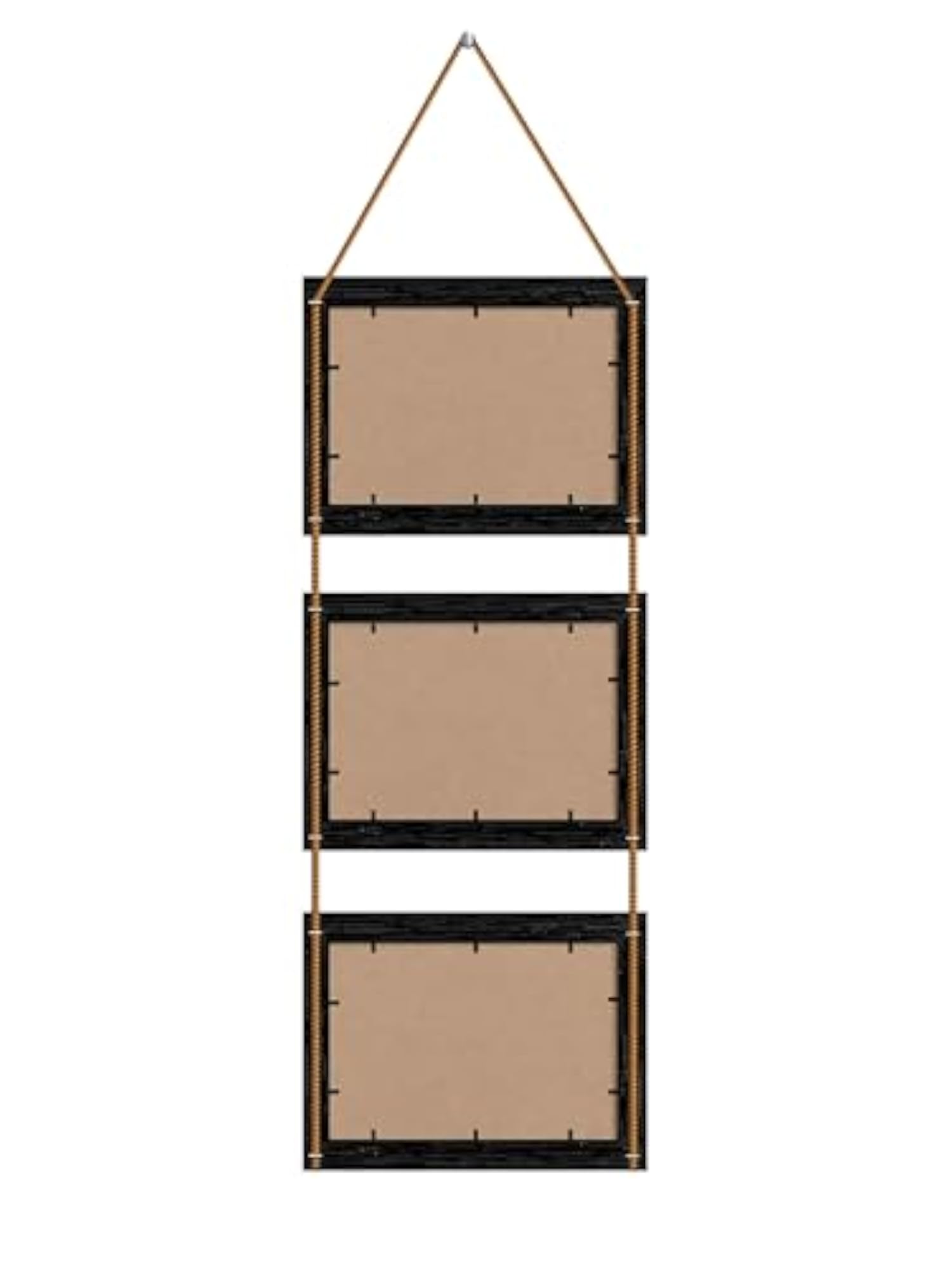 3 in 1 Hanging Photo Frame with Plexiglass, Multi-Photo Display