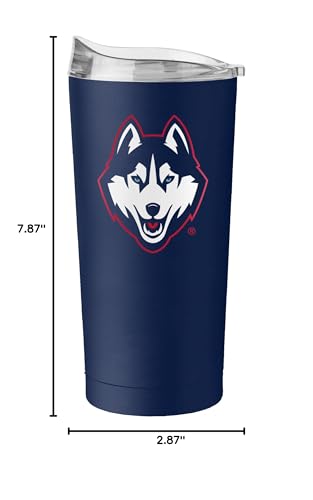 Image of Logo Brands 20 oz Powder Coat Tumbler- Insulated Tumbler with Lid for Water, Iced Tea or Coffee, Smoothie and More