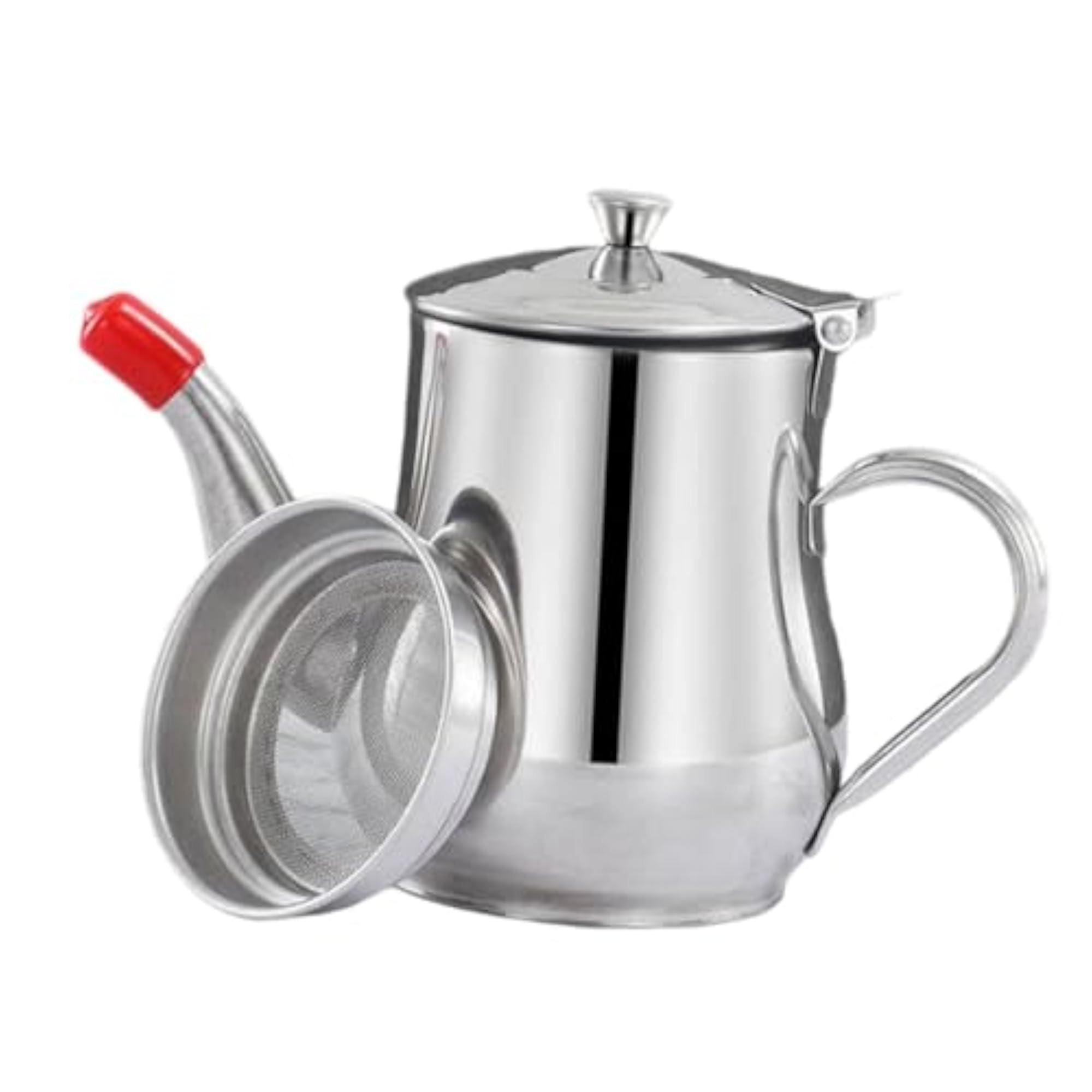 Oil Pot Kitchen Storage Container, 24oz Grease Strainer