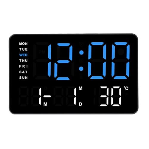 10.5インチ LED 時計 大型ディスプレイ マルチカラーオプション 日付温度とアラーム機能 学生や専門家向け 読みやすい番号