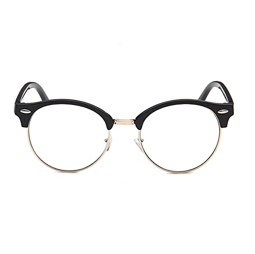 Image of AUGEN By Visions India Retro Vintage Round Abstract Unisex Sunglasses UV400 Protected Medium Size (Clear, 122)