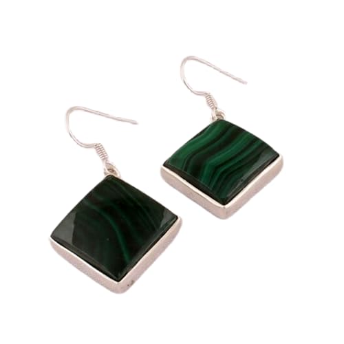 Boucles d'oreilles malachite argent 925 cadeau idéal pour femme