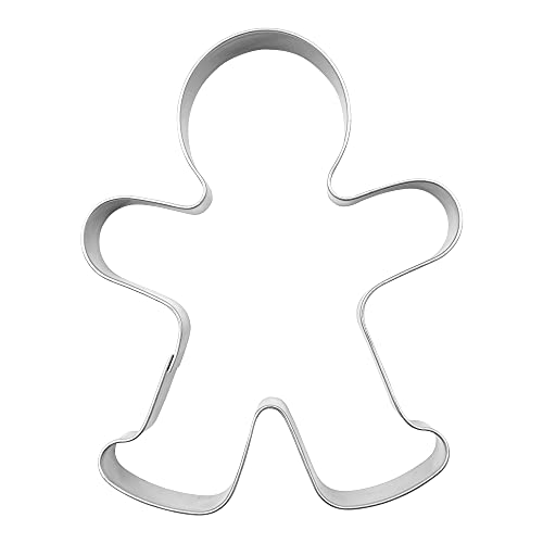 BekkiB - Cortador de bolachas 'homem de gengibre / criança' - aprox. 9 cm, cortador de aço inoxidável para assar pão de gengibre e bolachas, adequado para máquina de lavar louça - 92