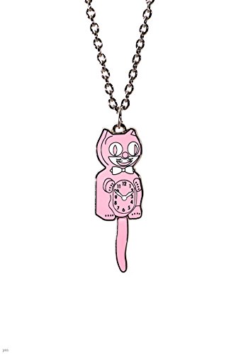 Kit Cat Klock Necklaces (Pink & Silver)