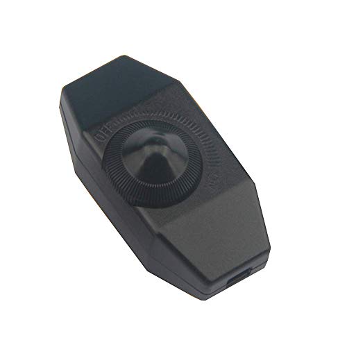Inline Dimmer Interruttore 220-240V Manopola Dimmer Interruttore Luci Interruttore per Lampade Luci (Nero)