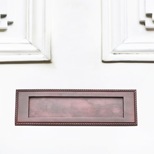 Placa de latón para puerta delantera de 25,4 cm con acabado bronce envejecido 3