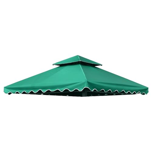Parasol de remplacement carré 2,4m et déporté 2,5m - Toile verte 8 baleines - 2