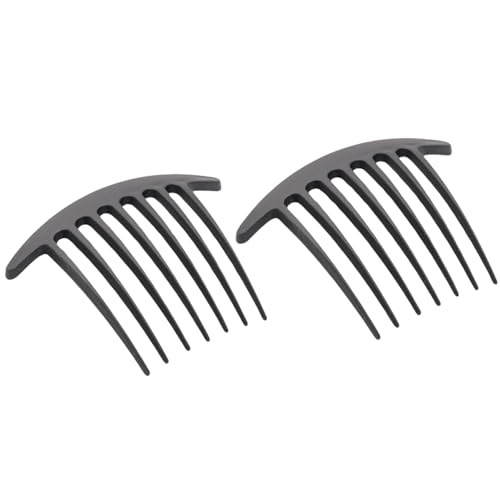 Peines laterales Parcelona 7 dientes 10 cm negro set de 2 miniatura 1