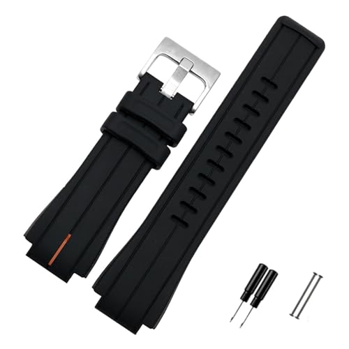 jfhffj TimeXƌ݊̂鍂ʂ̃S̎voh Watcht2n720 T2N721 TW2T76300hVR[X|[cXgbv28 * 16mm(Orange line silver)