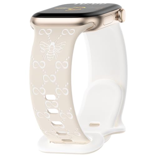 YMHML �f�U�C�i�[����o���h Apple Watch�o���h �����p 40mm 42mm 41mm 38mm 44mm 45mm 46mm 49mm Cute Bee �V���R���C�����C �h���b�V�[�X�g���b�v iWatch Series 11 10 9 8