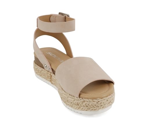 Image of Soda Little Kids /Children /Girls Topic-IIS Espadrille Flatform Wedge Open Toe Sandals