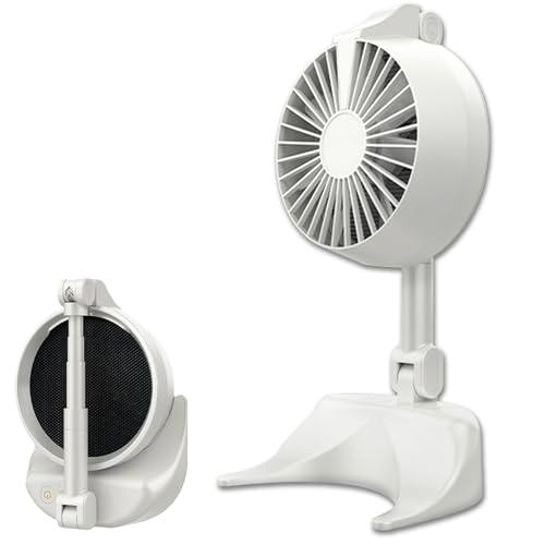 K KOMOI Portable Range Hood,Portable Kitchen Exhaust Fan with 3-Speed,Mini Desktop Range Hood Low Noise,For Kitchen,Cooking,Hot Pot,BBQ,Rv,Camping(White)
