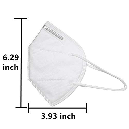 50 peças de máscara facial descartável N95 com elástico para orelhas e alças de segurança da Collifu