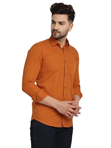 Image of Majestic Man Solid Slim Fit Casual shirt for men