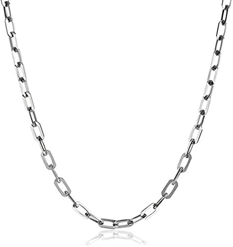 Verona Jewelers 925 Sterling Silver Mariner Anchor Chain Necklace - 3MM, 4.5MM, 5.5MM Square Cable...