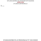 eVendix worki do odkurzacza pasujące do Kärcher 6.904-263 (R), 10 worków do odkurzacza podobnych do oryginalnych worków do odkurzacza Kärcher 6.904-263.0