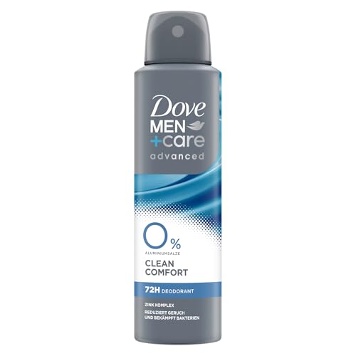 Dove Men+Care Advanced Deodorant Spray Clean Comfort Deospray ohne Aluminiumsalze mit Zink-Komplex 150 ml