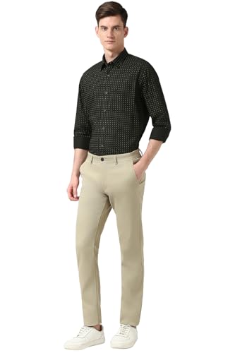 Image of Peter England Men's Everyday Ditsy Print Slim Fit Full Sleeve Casual Shirt | 100% Cotton