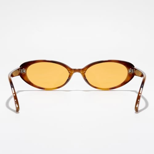 Fashion Oval Cat Eye Sunglasses for Women Men Retro Classic Shades for Driving Travel Stylish Daily Wear UV4004