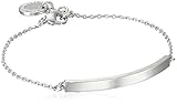 French Connection Rectangle Bar Plaque on Fine Chain Bracelet, 7