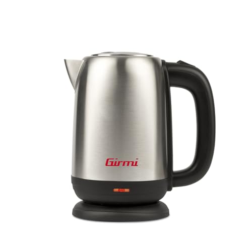 Girmi BL34 Bollitore Elettrico, 2200W, Capacità 1,7 Litri, Caraffa Inox Graduata, Spegnimento Automatico, Base girevole 360°