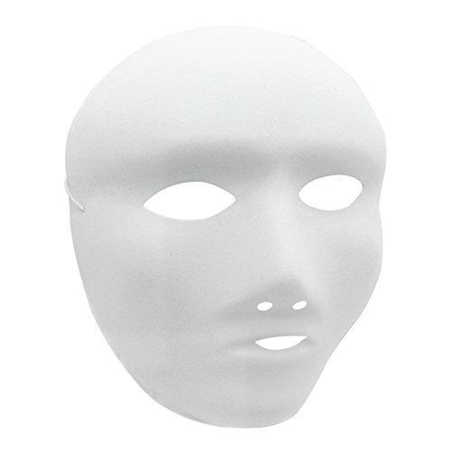 MICHLEY Halloween Mask 12 pieces DIY White Kids Face Hand Painted DIY Plastic Mask Party Gift Decoration Category Home Activity Coloring Game