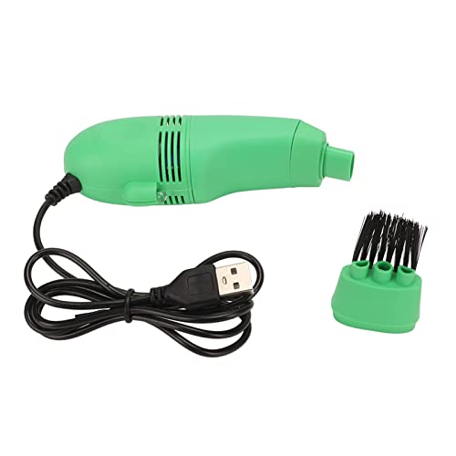 Aatraay Colector de Polvo de Uñas, Vacío de Presión Negativa, Aspirador de Polvo USB de Escritorio de Gran Succión con Cabezal de Cepillo Multifuncional, para Teclado, Coche, Salida de (Verde)
