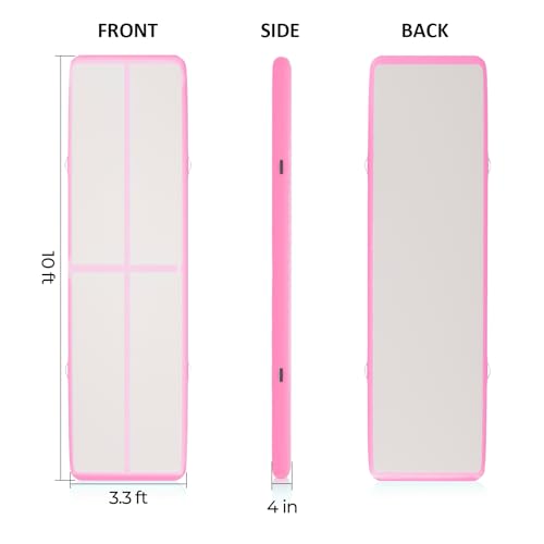10 Ft Inflatable Air Gymnastics Mat 4 Inch Thick with Electric Pump for Home Use/Training/Cheerleading/Yoga Tumbling Mat for Gymnastics Mats for Tumbling - Image 3