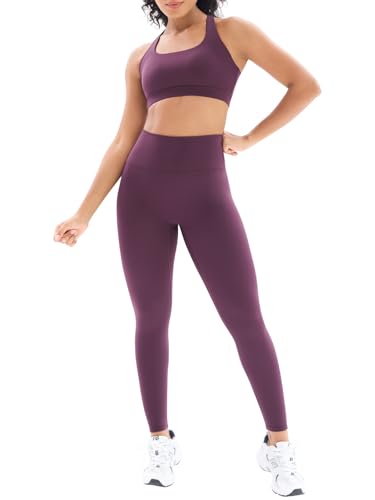 Workout Sets for Women Cross Back Sports Bra High Waist Leggings 2 Piece Gym Yoga Outfits Workout Clothes Sets2