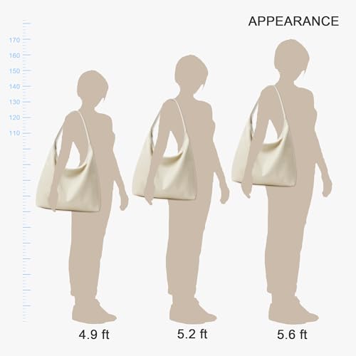 Image of KALIDI Casual Tote Bag Vegan Leather Hobo Zipper Work Bag Weekender Shoulder for Women Shoulder Travel Purse