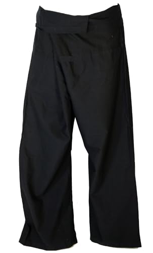 GURU SHOP Thai Fischerhose aus Fester Baumwolle, Wickelhose, Yogahose,...
